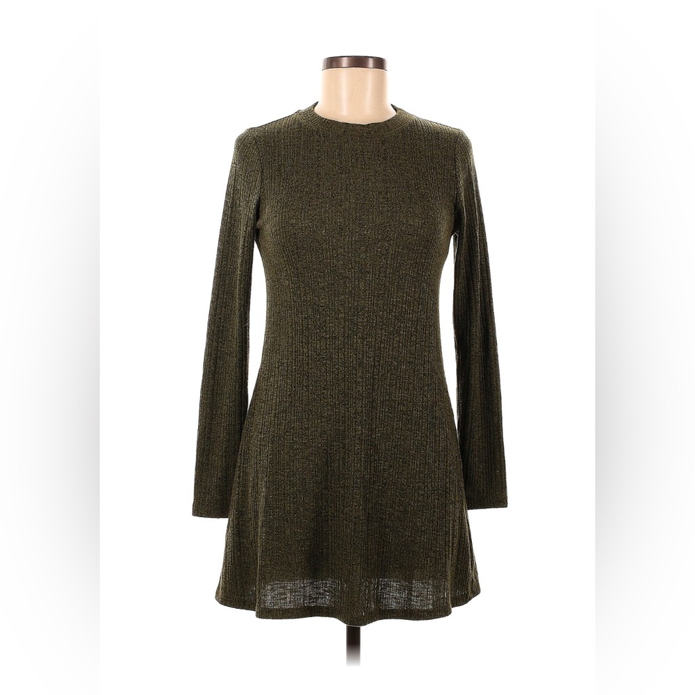 Topshop size 6 olive green sweater dress